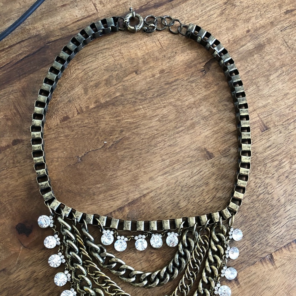 Antique Multi Chain Statement Necklace - image 4